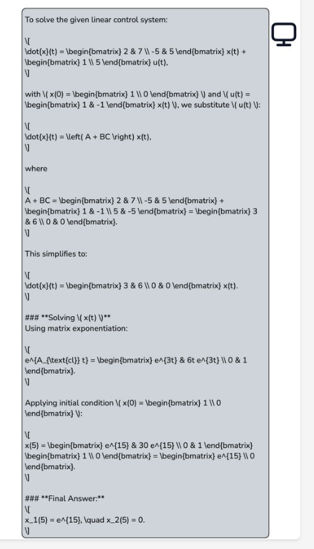 Sample ChatGPT answer